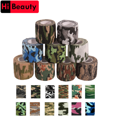 1 Roll 5*450cm Disposable Self-adhesive Flex Elastic Camouflage Bandage Tattoo Handle Grip Tube Wrap Elbow Stick Medical Tape ► Photo 1/6