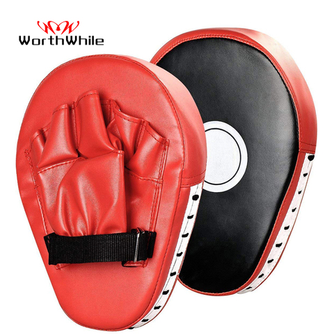 WorthWhile 1 Pair Kick Boxing Gloves Pad Punch Target Bag Men MMA PU Karate Muay Thai Free Fight Sanda Training Kids Equipment ► Photo 1/6