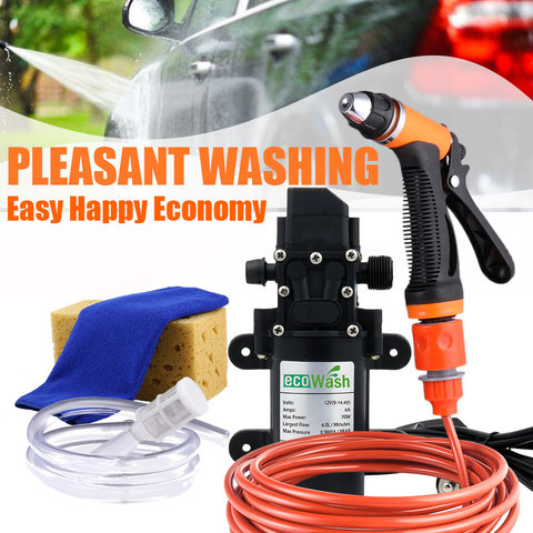 12V Car Wash Car Washer Gun Pump High Pressure Cleaner Car Care Portable Washing Machine Electric Cleaning Auto Device ► Photo 1/6