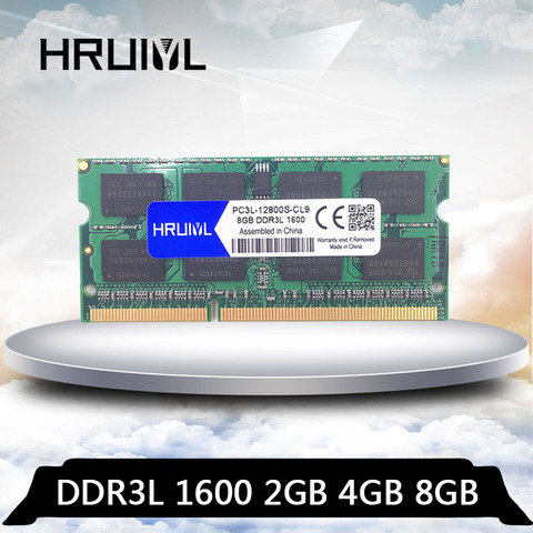 HRUIYL PC3L-12800S 1600MHZ Memory DDR3L 8GB 4GB 2GB 1600 MHz for Laptop sodimm Ram PC3L 12800 1.35V Notebook sdram Memoria ► Photo 1/5