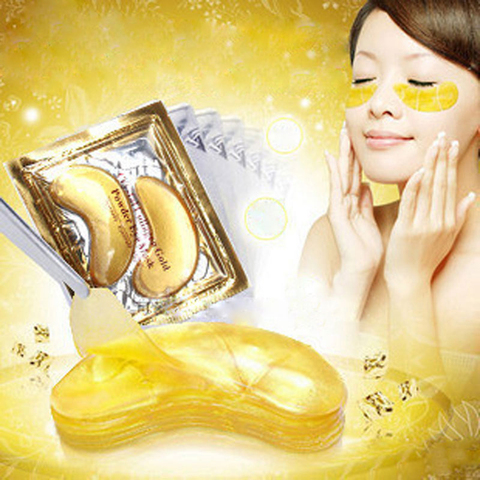 10pcs=5packs Gold Crystal Collagen Eye Mask Eye Patches Eye Mask For Face Care Dark Circles Remove Gel Mask for the Eyes ► Photo 1/6