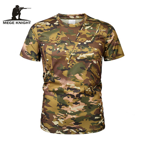 MEGE Brand Clothing Military Tactical Men's Shirt Camouflage Army Fast Dry Breathable Short Sleeve Male Casual Shirt ► Photo 1/6