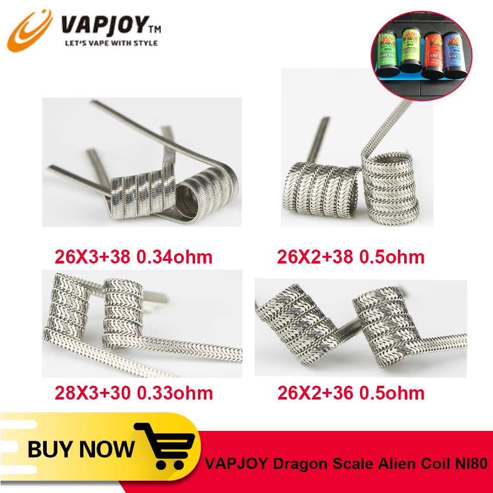 2pcs/pack Original VAPJOY Dragon Scale Alien Coil Ni80 Prebuilt Coils For  RDA RTA Vape Tank Atomizer 26X2 26X3 28X3 Heating Wire - Price history &  Review | AliExpress Seller - Loptrontech Store |