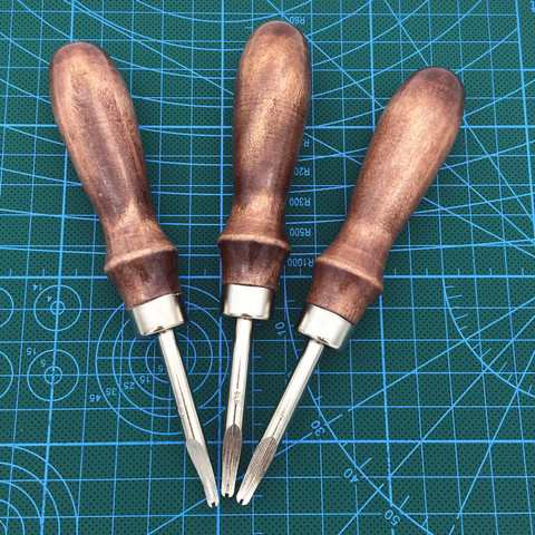 1pcs DIY Trimming Knife Leather Craft Edge Skiving Beveling Cutting Hand Craft Tool with Wood Handle 0.8/1.0/1.2mm ► Photo 1/6