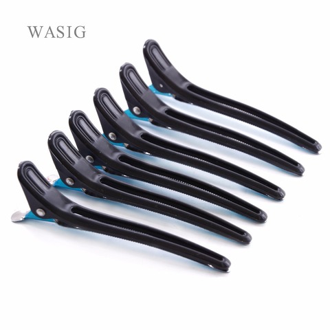 12PCS Hairdressing Black Section Clamps Hair Clips Alloy Plastic Pro Hairdressing Hairpins Cutting Salon Hair Styling Tools ► Photo 1/6