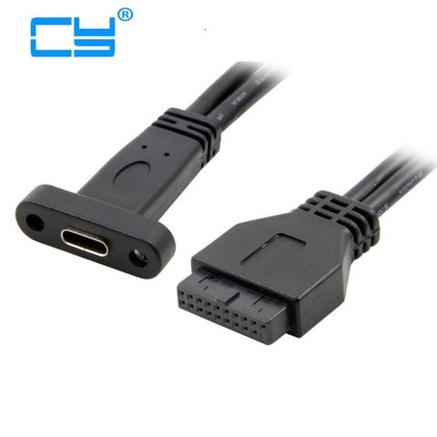 USB Type C Back Panel Expansion Bracket 20pin Motherboard Header to USB 3.1 Converter Adapter Cable ► Photo 1/5