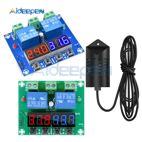 XH-M452 Thermostat Temperature Humidity Control Thermometer Hygrometer Controller Module DC 12V LED Digital Display Dual Output ► Photo 1/6