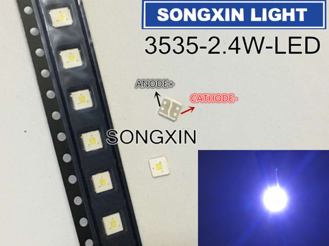 100PCS LUMENS LED Backlight Flip-Chip LED 2.4W 3V 3535 Cool white 153LM LCD Backlight for TV TV Application ► Photo 1/6