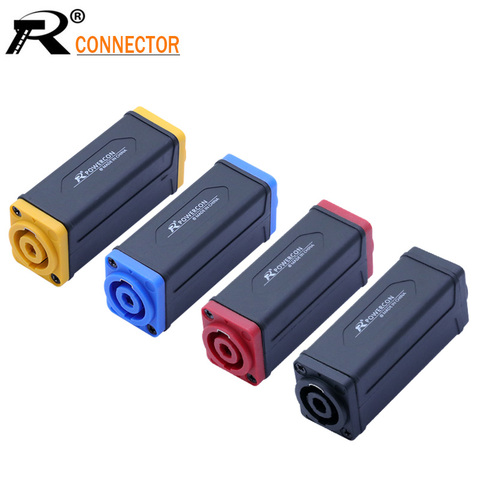 1pc New Arrival 4PIN Speakon/PowerCon Coupler Adapter Extender Audio Speaker Panel mount straight connector 4colors available ► Photo 1/6