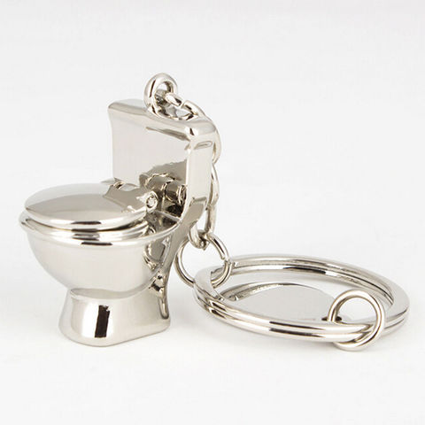 Novelty Trinket Mini Cute Toilet Keychain  Color Friend Funny Gift Key Ring Cool Unique Water Closet ► Photo 1/5
