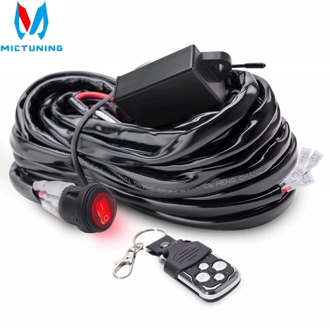 300W Wiring Harness Kit for 50 52 Inch LED Work Light Bar With Fuse Relay 1 Lead