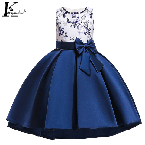 Toddler Girl Princess Dress Kids Dresses For Girls Summer Wedding Dress Sleeveless Bow Birthday Party Dresses Children Costume ► Photo 1/6