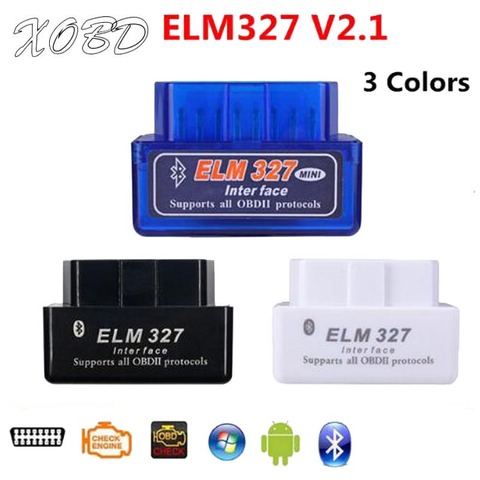 ELM327 V2.1 Bluetooth OBD OBD2 Code Reader CAN-BUS Supports Multi-Brand Cars Multi-Language ELM 327 BT V2.1 Works Android/PC ► Photo 1/6