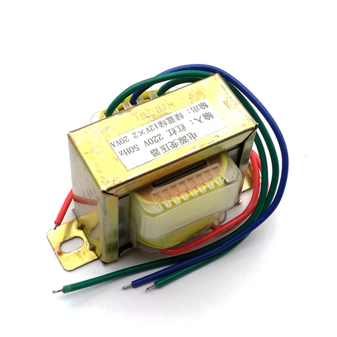 20W EI Ferrite Core Input 220V 50Hz Vertical Mount Electric Power Transformer Output Voltage Doubel 12V ► Photo 1/1