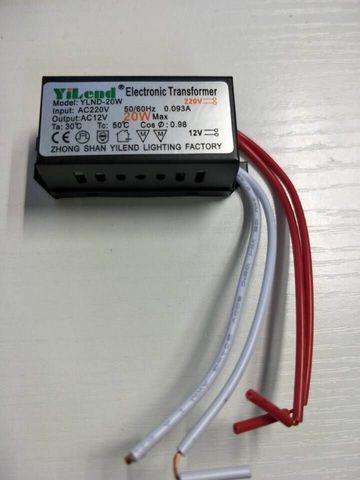 new 1 piece AC 220V to 12V Electronic Transformer 20W LED driver Power Supply for MR11 MR16 G4 Lamp bulbs ► Photo 1/1