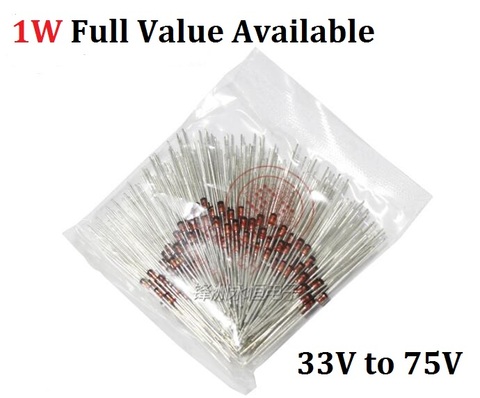 50PCS 1N4758A/56V 1N4759A/62V 1N4760A/68V 1N4761A/75V 1N4752A/33V 1N4753A/36v 1N4754A/39V 1N4755A/43V 1N4756A/47V 1N4757A/51V 1W ► Photo 1/1