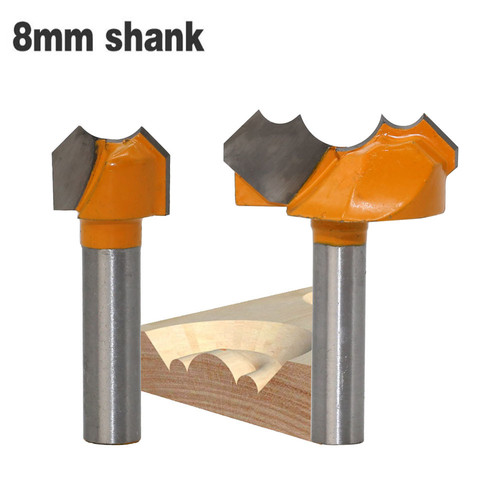 1Pc 8mm Shank Classical Double Arc Dragon Ball Wood Router Bit C3 Carbide Woodworking Engraving Cutter Tools Cheap Price ► Photo 1/5
