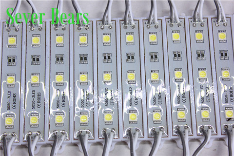 20PCS 5050 SMD 3LEDs LED Module White/Warm White/Red/Green/Blue Waterproof Light Advertising lamp DC 12V Wholesale ► Photo 1/1