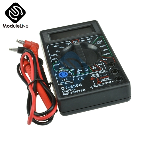 DT830B Professional LCD Digital Multimeter Tester Meter AC DC 750/1000V Voltmeter Ammeter Ohm Electrical Multi Tester DT-830B ► Photo 1/6