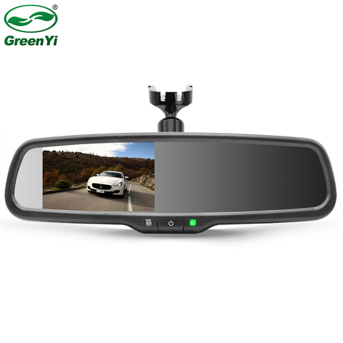 4.3 Inch TFT LCD Car Windscreen Rear View Mirror Monitor Mounting Bracket Monitor With 2CH Video Input For Parking Assistance ► Photo 1/6