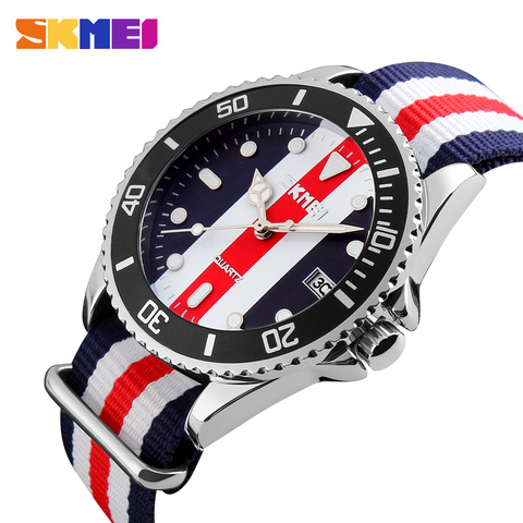 SKMEI Lovers Watches Men And Women Fashion Casual Watch Nylon Strap 30M Waterproof Multiple Quartz Wristwatches reloj hombr 9133 ► Photo 1/6