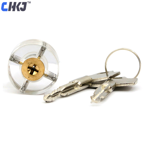 CHKJ Transparent Cutaway Practice Lock Cross Key Locks for Door Drawer Cabinet Pick Set Training Skill for Locksmith Practice ► Photo 1/6