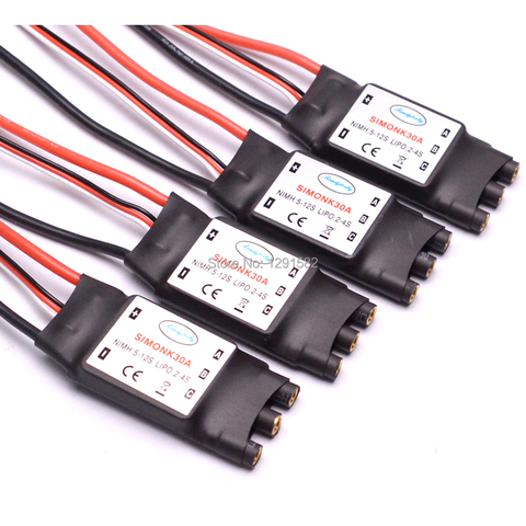 NEW 2-4S 30A SimonK ESC 5V 2A BEC with 3.5mm Banana Connector Support 4S battery For RC F450 S500 Quadcotper ► Photo 1/5