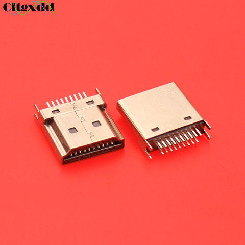 cltgxdd HDMI 19 pin male plug interface Connector,2 row pins 19Pin(10pin 9pin) 1.6MM spacing for HD equipment HDMI socket ► Photo 1/2