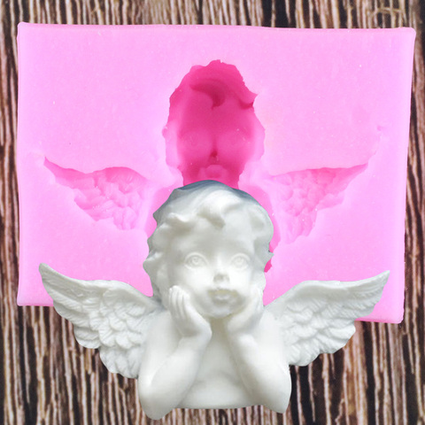 DIY 3D Angel Shaped Soap Mold Silicone Mold Craft Sculpture Cake Decoration Molds Candle Mold Plaster Ornaments Gypsum Cement ► Photo 1/6