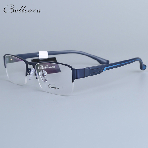 Bellcaca Spectacle Frame Men Eyeglasses Nerd Computer Optical Transparent Clear Lens Eye Glasses Frame For Male Eyewear 12006 ► Photo 1/6