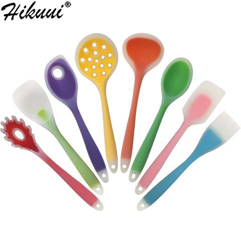 Retail 1pc Cookware Nylon And Food Grade Silicone Kitchen Cooking Tools Spatula And Spoon Cooking Utensils Kitchenware 9 Style ► Photo 1/6
