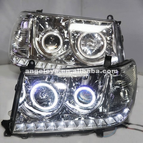 2006-2007 Year For Toyota Land cruiser LC100 4700 FJ100 LED Headlights Chrome Housing ► Photo 1/3