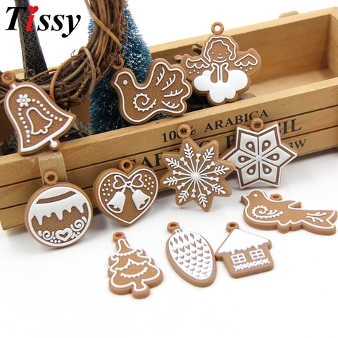 11PCS/Set DIY PVC Soft Rubber Gingerbread Man Christmas Ornaments Bell Snowflake For Chrismas Tree Pendant Kids Gifts Decoration ► Photo 1/6