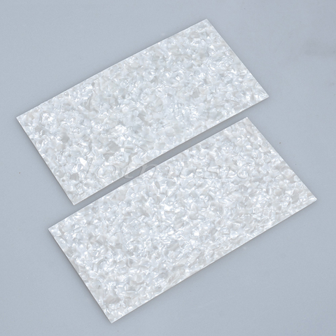 2Pcs Celluloid Sheet 8 x 4 for Custom Inlays for Electric Guitar Builders White Pearl ► Photo 1/5