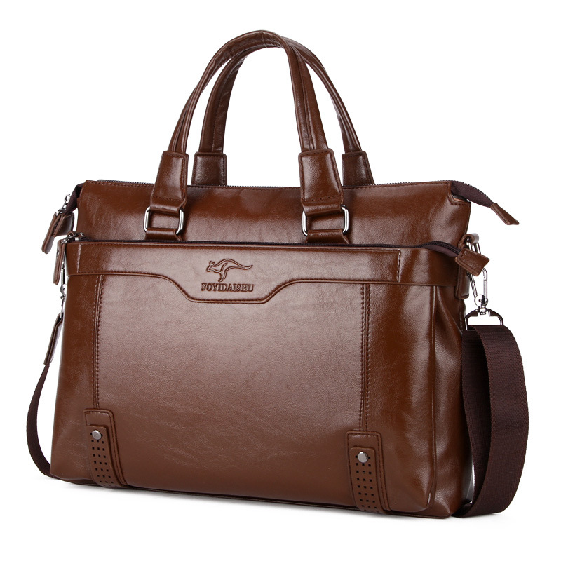 Men Business Leather Handbag Briefcase Crossbody Messenger Shoulder Bag