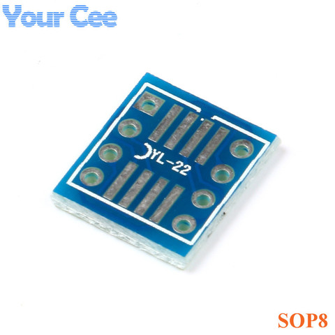 20pcs SOP8 SO8 SOP8 TO DIP8 Adapter Pcb Board Converter Board DIP Adapter Plate MSOP8 SOIC8 TSSOP8 SSOP8 SOP Turn DIP Socket ► Photo 1/4