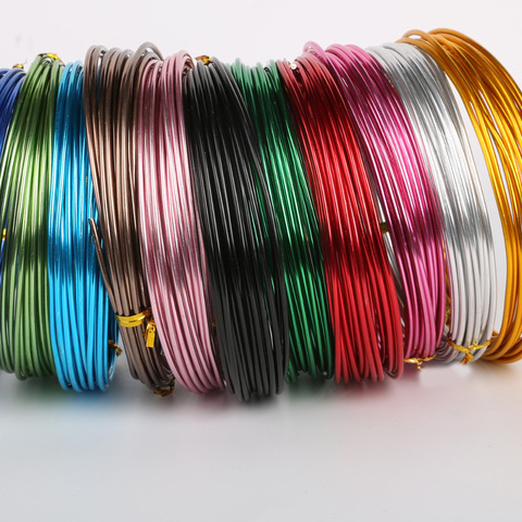 3-10 Meters Anadized Round Aluminum Wire 1mm/1.5mm/2mm/2.5mm Versatile Painted Aluminium Metal Wire, For DIY Jewelry Findings ► Photo 1/6