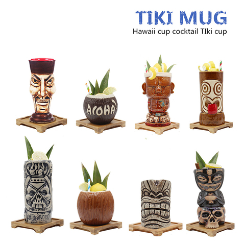 Free Shipping Hawaii Tiki Mugs Cocktail Cup Beer Beverage Mug Wine Mug Ceramic Tiki Mugs Great For Cocktail Drink ► Photo 1/6