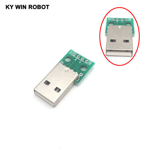 5pcs USB to DIP Adapter Converter 4 pin for 2.54mm PCB Board Power Supply DIY ► Photo 1/6