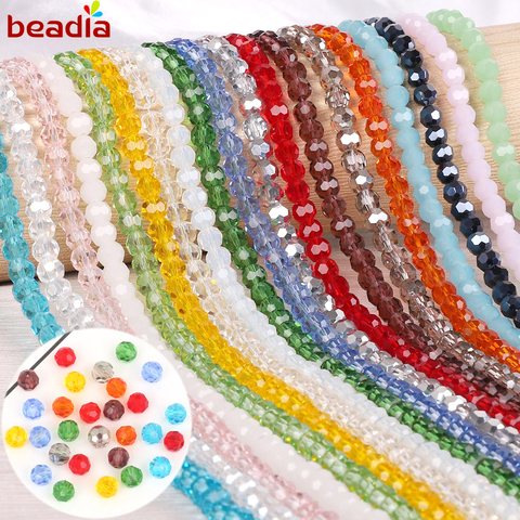 100pcs 4mm Czech Facet Round Glass Beads For Jewelry Making DIY Crystal Spacer Beads For Bracelets Findings Loose Bead Wholesale ► Photo 1/6