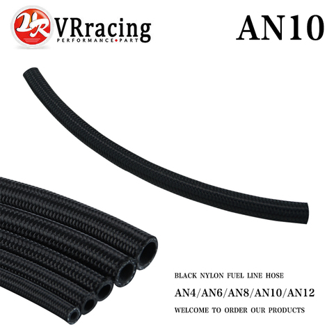 VR -  10 AN -10AN AN10 Black Nylon Braided Fuel/Oil/Gas Line Hose One Feet 0.3M VR7314-1 ► Photo 1/6