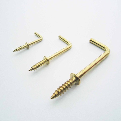10/25pcs Picture Frame Lamp Light Cabinet RV Tool Plant Curtain Net Wire Eye Bolt Eyebolt Screw in Spiral Hanger L Cup Hook ► Photo 1/4