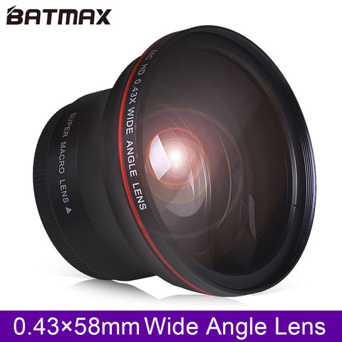 58MM 0.43x Batmax Professional HD Wide Angle Lens (w/Macro Portion) for Canon EOS Rebel 77D T7i T6s T6i T6 T5i T5 T4i T3i SL2 60 ► Photo 1/6