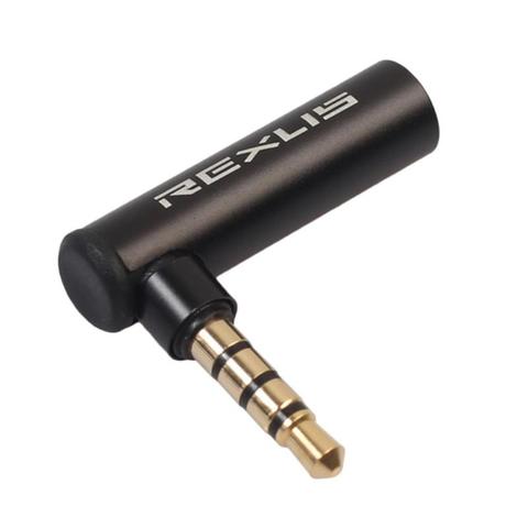 REXUS 90 Degree Right Angled 3.5mm Male To Female Audio Converter Adapter Connector L Type Stereo Earphone Microphone Jack Plug ► Photo 1/6