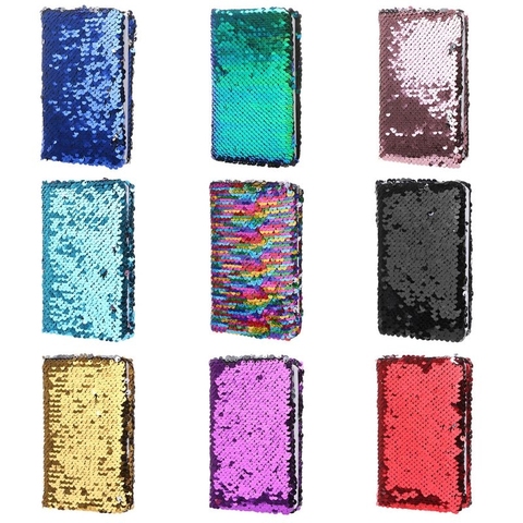 Creative Sequins Notebook Notepad Glitter Diary Memos Stationery Office Supplies Stationery 78 Sheets Newest L29k ► Photo 1/6