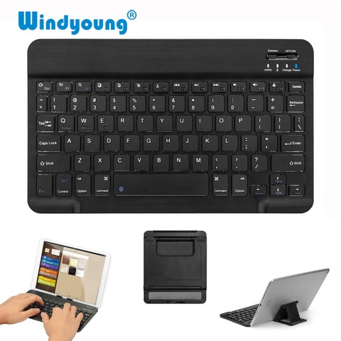 Slim Portable Mini Wireless Bluetooth Keyboard with Stand For Tablet Laptop Smartphone iPad Support IOS Android System Universal ► Photo 1/1