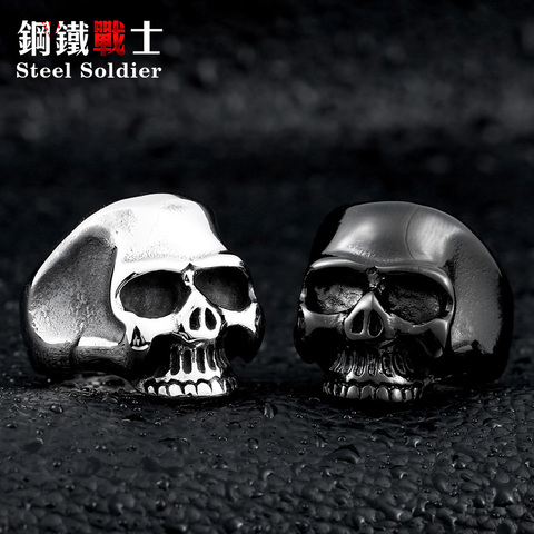 steel soldier stainless steel cute skull ring fashion good detail high polished fashion men jewelry ► Photo 1/6