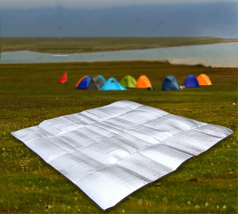 Foldable Outdoor camping mat air mattress picnic blanket Waterproof Aluminum Foil EVA Outdoor Camping Travel Mat 200*200 200*100 ► Photo 1/6
