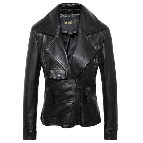 Free shipping,Brand sweet style Genuine leather casual jacket.plus size soft sheepskin coat,sales.lady fashion leather clothes ► Photo 1/2