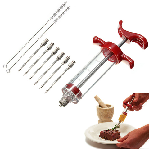3 Needles Marinade Injector Flavor Syringe Cooking Meat Poultry Turkey Chicken BBQ Tools ► Photo 1/6